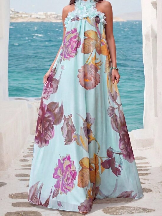 MODA ME COUTURE Dresses & Skirts - Mint Green Elegant Women's Backless Spaghetti Strap Maxi Dress